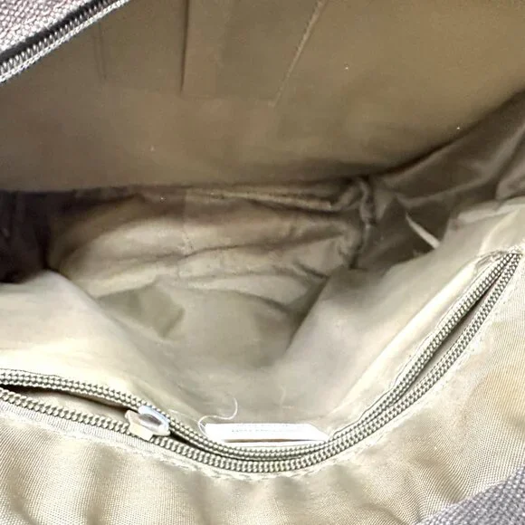 Vintage DIESEL Green Gray Canvas Cargo Messenger Sling Bag Utility Pockets Y2K